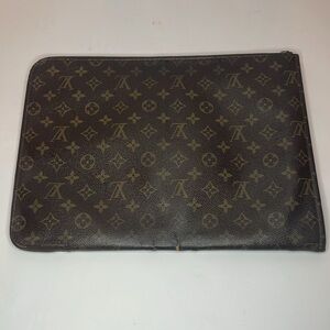 Louis Vuitton Pouch Document Holder 1988 Louis Vuitton Clutch LV Monogram Bag 🔥